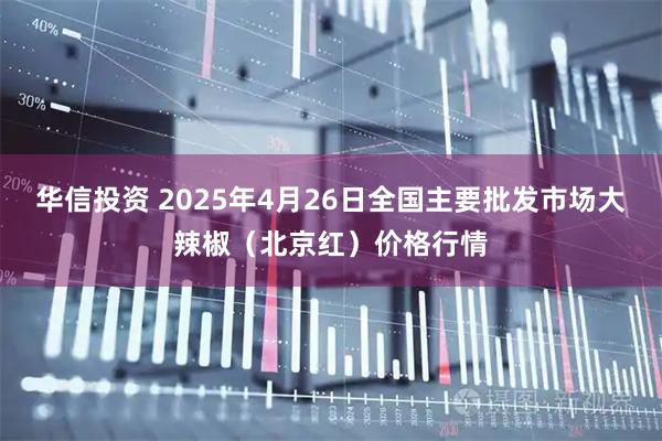 华信投资 2025年4月26日全国主要批发市场大辣椒（北京红）价格行情