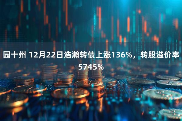 园十州 12月22日浩瀚转债上涨136%，转股溢价率5745%
