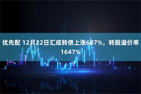 优先配 12月22日汇成转债上涨687%，转股溢价率1647%